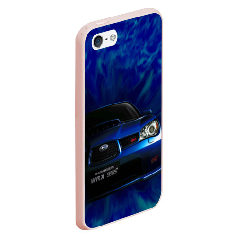 Чехол для iPhone 5/5S матовый Subaru, цвет светло-розовый - фото 3