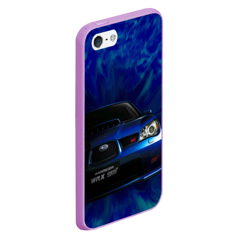 Чехол для iPhone 5/5S матовый Subaru, цвет сиреневый - фото 3