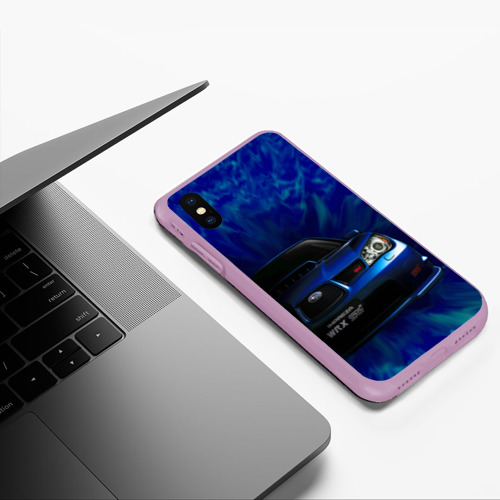 Чехол для iPhone XS Max матовый Subaru, цвет сиреневый - фото 5