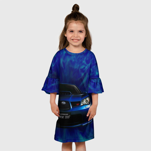 Детское платье 3D Subaru, цвет 3D печать - фото 4