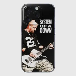 Чехол для iPhone 16 Pro Max силиконовый с защитой камеры System of a Down: басист Шаво Одаджян