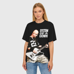 Женская футболка oversize 3D System of a Down: басист Шаво Одаджян - фото 2