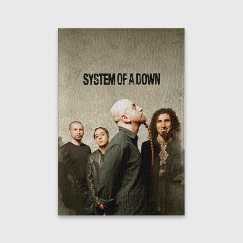 Обложка для паспорта матовая кожа System of a Down, цвет желтый