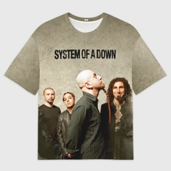 Мужская футболка oversize 3D System of a Down