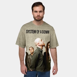 Мужская футболка oversize 3D System of a Down - фото 2