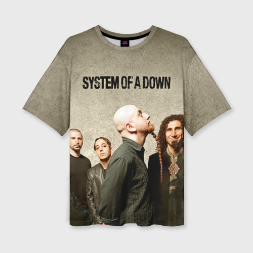 Женская футболка oversize 3D System of a Down, цвет 3D печать