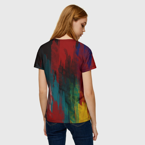 Женская футболка 3D с принтом System of a Down, вид сзади #2