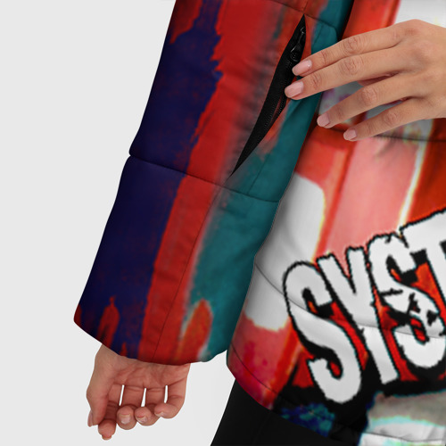 Женская зимняя куртка Oversize System of a Down, цвет черный - фото 6
