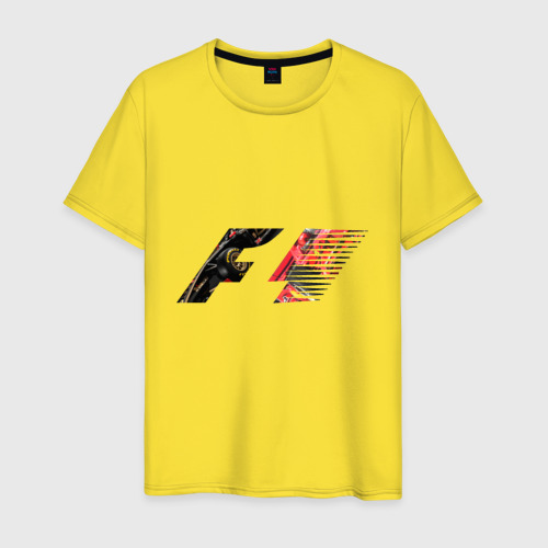 Мужская футболка хлопок Formula 1, цвет желтый