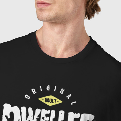 Мужская футболка хлопок Dweller Forever, цвет черный - фото 6