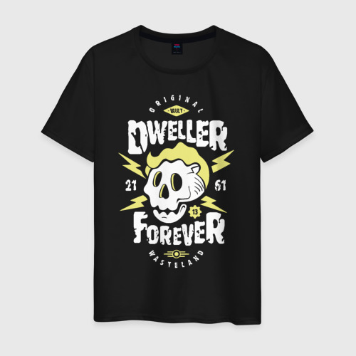 Мужская футболка хлопок Dweller Forever, цвет черный