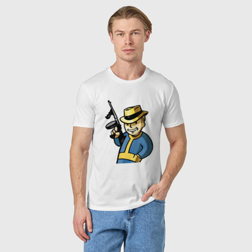 Мужская футболка хлопок Пит Бой Fallout , цвет белый - фото 3