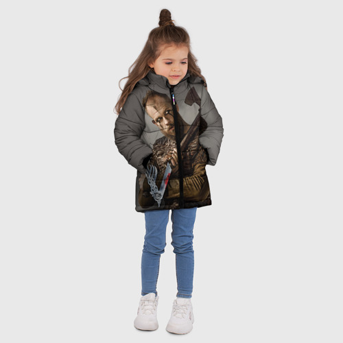 Зимняя куртка для девочек 3D с принтом Флоки, вид сбоку #3