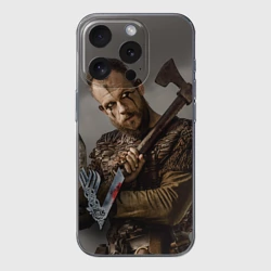 Чехол для iPhone 15 Pro Max силиконовый с защитой камеры Флоки