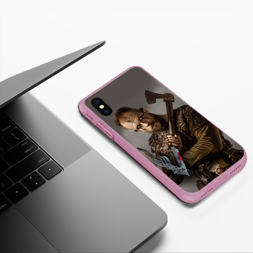 Чехол для iPhone XS Max матовый Флоки, цвет розовый - фото 5