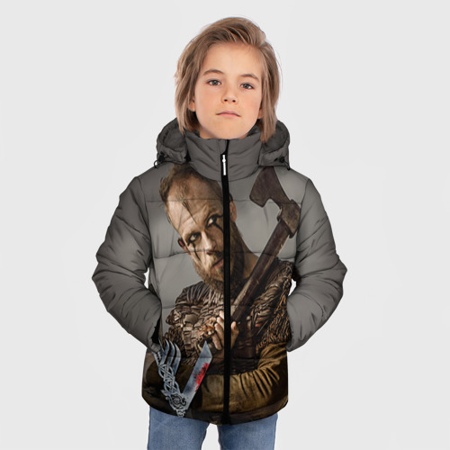 Зимняя куртка для мальчиков 3D с принтом Флоки, фото на моделе #1