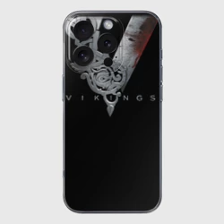 Чехол для iPhone 16 Pro Max силиконовый с защитой камеры Эмблема Викингов
