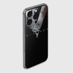 Чехол для iPhone 16 Pro силиконовый с защитой камеры Эмблема Викингов - фото 2