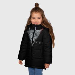 Зимняя куртка для девочек 3D Эмблема Викингов - фото 2