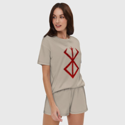 Женская пижама с шортиками хлопок Берсерк клеймо - фото 2
