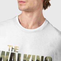 Футболка с принтом The Walking Dead для мужчины, вид на модели спереди №4. Цвет основы: белый