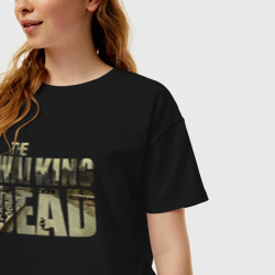 Женская футболка хлопок Oversize The Walking Dead - фото 2