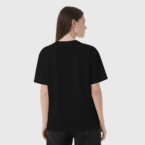 Женская футболка хлопок Oversize с принтом The Walking Dead, вид сзади #2