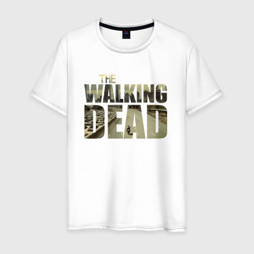 Мужская футболка из хлопка с принтом The Walking Dead, вид спереди №1