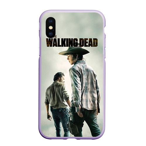 Чехол для iPhone XS Max матовый The Walking Dead, цвет светло-сиреневый
