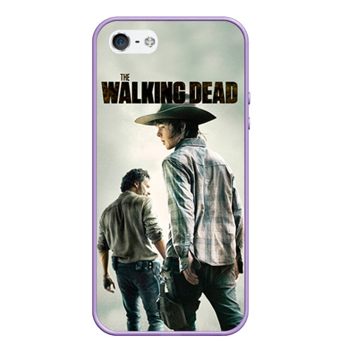 Чехол для iPhone 5/5S матовый The Walking Dead, цвет светло-сиреневый