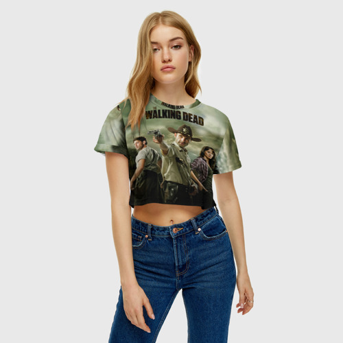 Женская футболка Crop-top 3D The Walking Dead, цвет 3D печать - фото 3