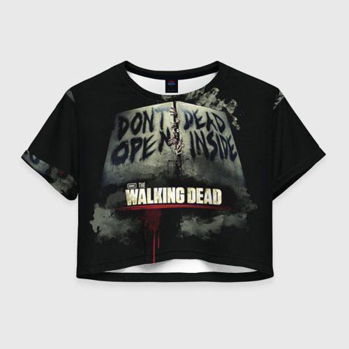 Женская футболка Crop-top 3D The Walking Dead, цвет 3D печать