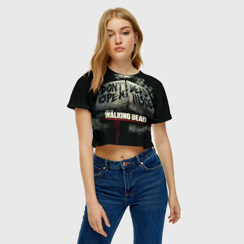 Женская футболка Crop-top 3D The Walking Dead, цвет 3D печать - фото 4