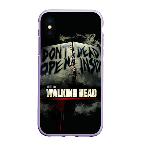 Чехол для iPhone XS Max матовый The Walking Dead, цвет светло-сиреневый