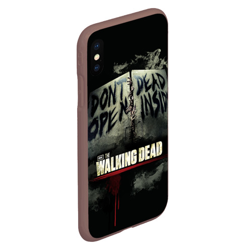 Чехол для iPhone XS Max матовый The Walking Dead, цвет коричневый - фото 3