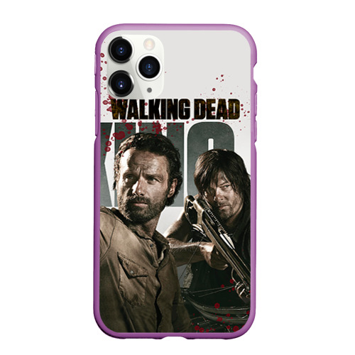 Чехол для iPhone 11 Pro Max матовый The Walking Dead, цвет фиолетовый