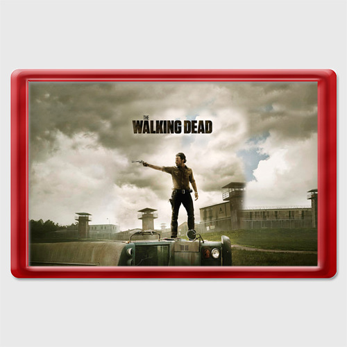 Магнит 45*70 The Walking Dead, цвет красный