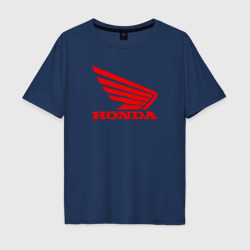 Мужская футболка хлопок Oversize Honda Red