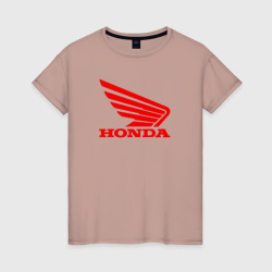 Женская футболка хлопок Honda Red