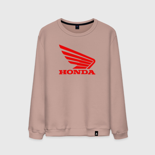 Мужской свитшот хлопок Honda Red, цвет пыльно-розовый