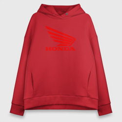 Женское худи Oversize хлопок Honda Red