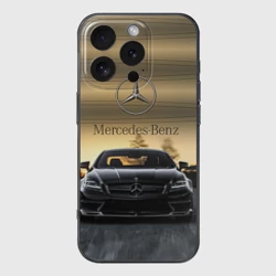 Чехол для iPhone 16 Pro силиконовый с защитой камеры Mercedes