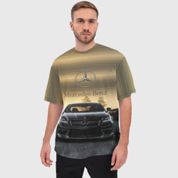 Мужская футболка oversize 3D Mercedes - фото 2