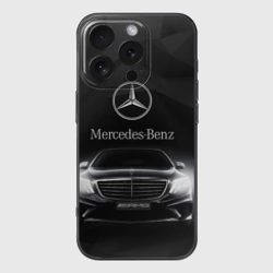 Чехол для iPhone 16 Pro Max силиконовый с защитой камеры Mercedes-Benz