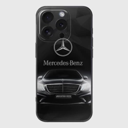 Чехол для iPhone 16 Pro силиконовый с защитой камеры Mercedes-Benz