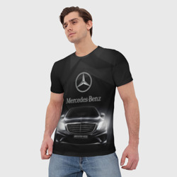 Мужская футболка 3D Mercedes-Benz - фото 2