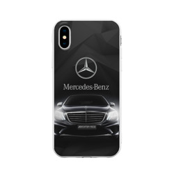 Чехол iPhone X матовый Mercedes