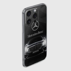 Чехол для iPhone 15 Pro силиконовый с защитой камеры Mercedes-Benz - фото 2
