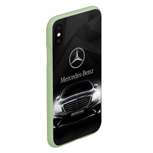 Чехол для iPhone XS Max матовый Mercedes-Benz, цвет салатовый - фото 3