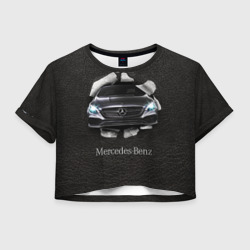 Женская футболка Crop-top 3D Mercedes